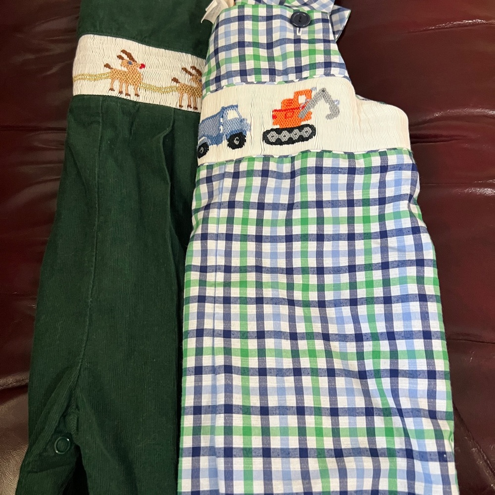 Longall by Smocked Giraffe and shortalls by Friedknit Creations